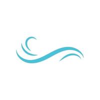 wave beach logo design vector illustration template