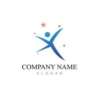 star people logo design with vector illustration template