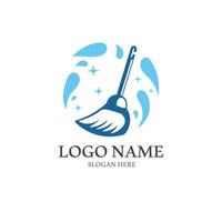 cleaning logo with vector illustration symbol template