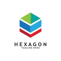 resumen hexágono logo vector ilustración modelo