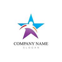 star people logo design with vector illustration template