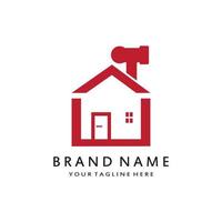 vector logo design illustration construction, home improvement and building logo design template