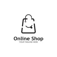 shopping bag logo vector illustration template