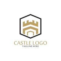 vector castle logo icon template