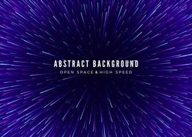 Abstract background travel through time and space. Futuristic neon poster. Trendy music banner template. Vector