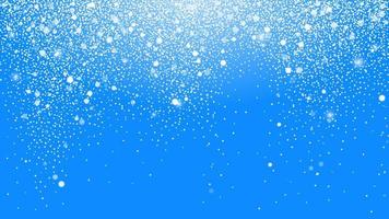 Winter Christmas Background with Blue Sky. Falling Christmas Shining Beautiful Snow. Vector illustration