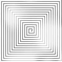 Square Spiral. Helix and scroll. Vector Illustration isolated on white background