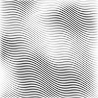 Stripe wavy lines. Monochrome wavy texture isolated on white background. Vector illustration