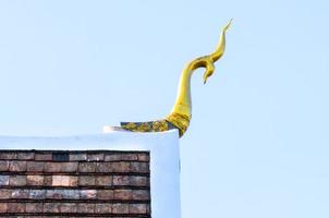 gable roof temple thai architecture ,Northern Thailand photo