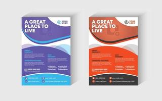 Corporate Business Flyer Design Template with 2 Various Options, business brochure design, flyer layout template A4, vector