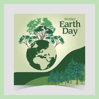 earth day social media post. Environmental problems and environmental protection. mother earth day social media posts template. Caring for Nature. happy world earth day vector