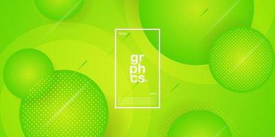 Bright lime green abstract background with simple circle shape and lines.colorful green design.Modern with geometric shapes concept. Eps10 vector