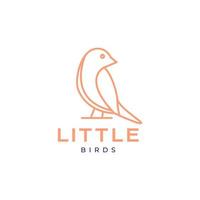 bird little canary line modern minimal simple logo design vector