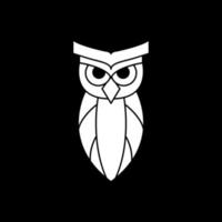 owl nocturnal animal night geometric modern focus logo design vector