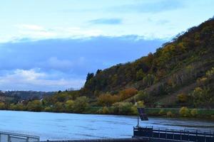 Mosel valley near Winningen in autumn photo