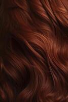 Beautiful red hair background, created with photo