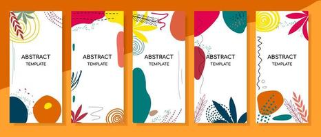 Trendy editable templates for social media stories, vector illustration. Design backgrounds for social networks.
