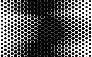 Hexagonal halftone pattern vector. Hexagon pattern black isolated on white background. vector