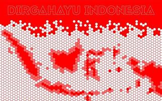 Indonesia maps for independence day. Dirgahayu Indonesia vector