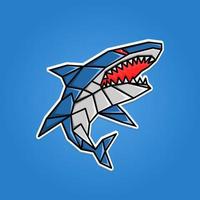 vector illustration of shark robot