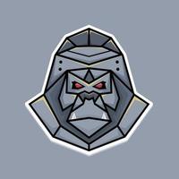 Vector gorilla robot mascot logo illustration