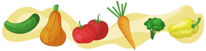 vector conjunto de diferente vegetales