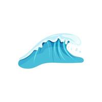 vector illustration of a single wave. isolated on a white background