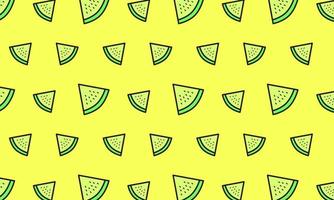 yellow watermelon pattern background. geometric style stock vector. vector