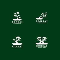 bonsai árbol planta vector logo ilustración