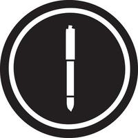 writing pen icon symbol in white background. Illustration of the sign pencil symbol vector image. EPS 10.