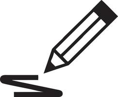 writing pen icon symbol in white background. Illustration of the sign pencil symbol vector image. EPS 10.