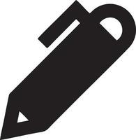 writing pen icon symbol in white background. Illustration of the sign pencil symbol vector image. EPS 10.