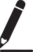 writing pen icon symbol in white background. Illustration of the sign pencil symbol vector image. EPS 10.