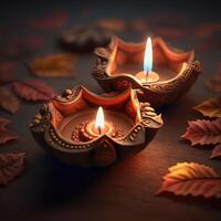 Decorative Diya looks Beautiful. photo