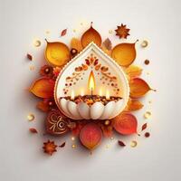 Decorative Diya looks beautiful. photo