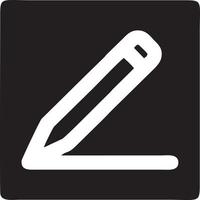 writing pen icon symbol in white background. Illustration of the sign pencil symbol vector image. EPS 10.