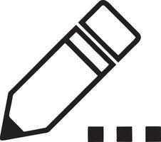 writing pen icon symbol in white background. Illustration of the sign pencil symbol vector image. EPS 10.