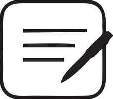 escritura bolígrafo icono símbolo en blanco antecedentes. ilustración de el firmar lápiz símbolo vector imagen. eps 10