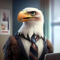 eagle businessman illustration photo