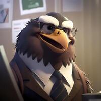 eagle businessman illustration photo