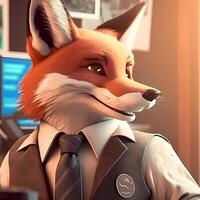 fox businessman illustration photo