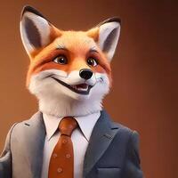 fox businessman illustration photo