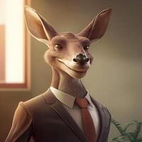 kangaroo businessman illustration photo