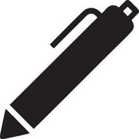 writing pen icon symbol in white background. Illustration of the sign pencil symbol vector image. EPS 10.