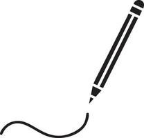 writing pen icon symbol in white background. Illustration of the sign pencil symbol vector image. EPS 10.