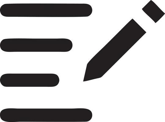 writing pen icon symbol in white background. Illustration of the sign pencil symbol vector image. EPS 10.