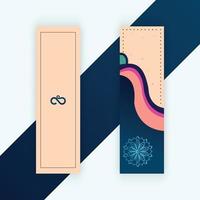 A Delightful and Vibrant Bookmark Design Featuring Intricate Patterns, Bold Typography, and Eye catching Colors, Perfect for Any Bookworm's Reading Adventure. vector