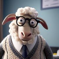 sheep businessman illustration photo