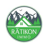 RATIKON IMMO badge logo design vector