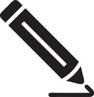 writing pen icon symbol in white background. Illustration of the sign pencil symbol vector image. EPS 10.